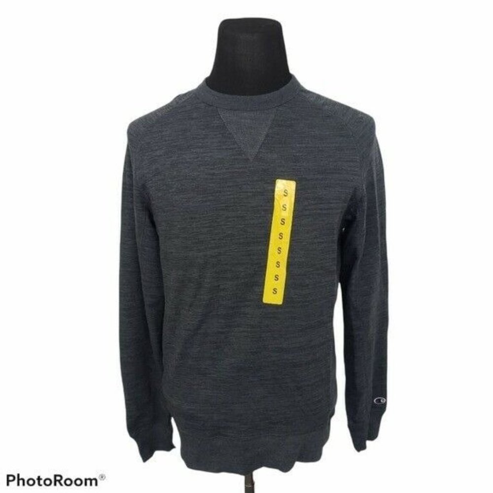 Champion Long Sleeve Crew Neck T-Shirt Grey Small
